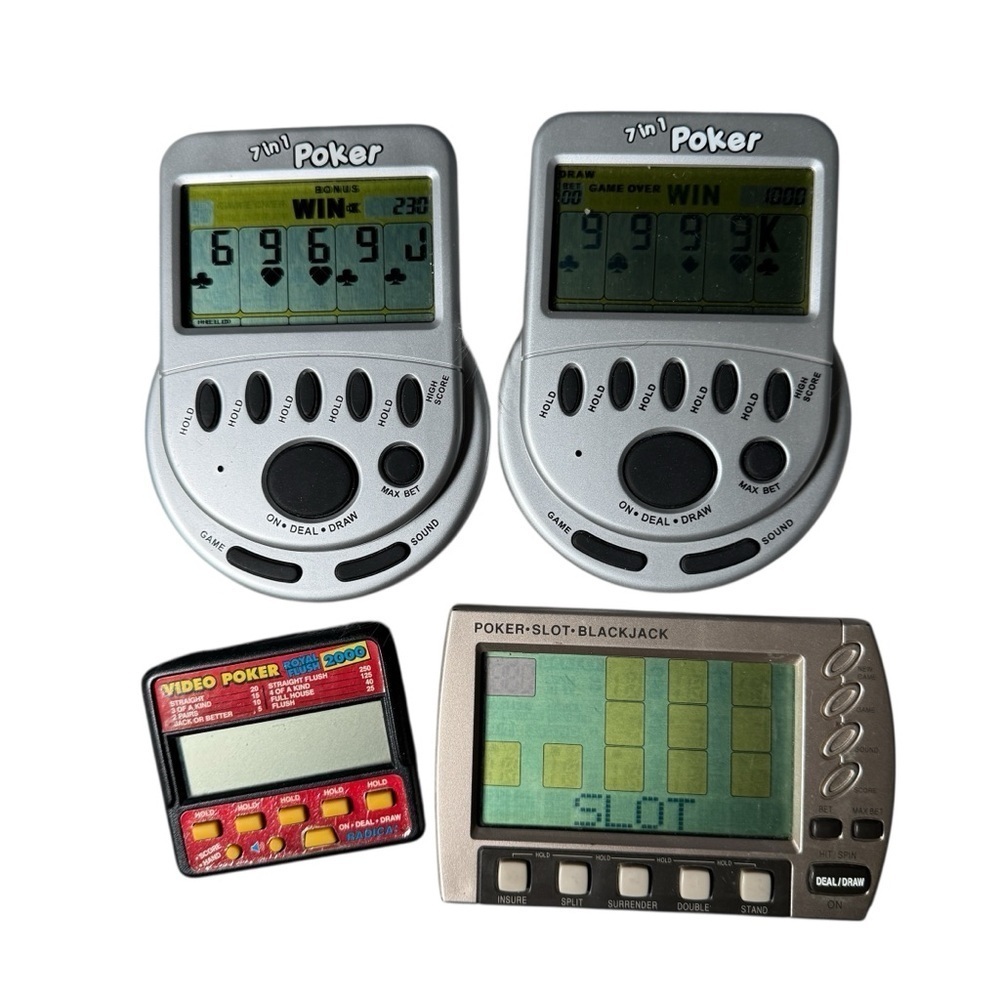 Vintage Handheld Electronic Casino Game Lot